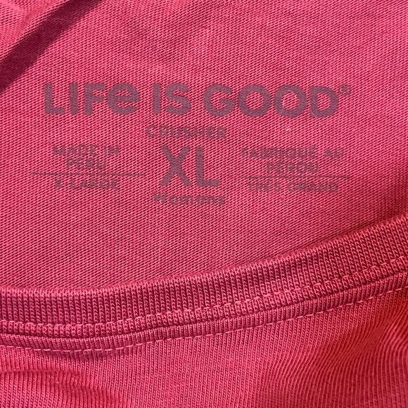 LIFE IS GOOD MICKEY DISNEY WOMAN CRUSHER T-SHIRT SIZE XL “Sleigh‎ all day” Red - Picture 3 of 6